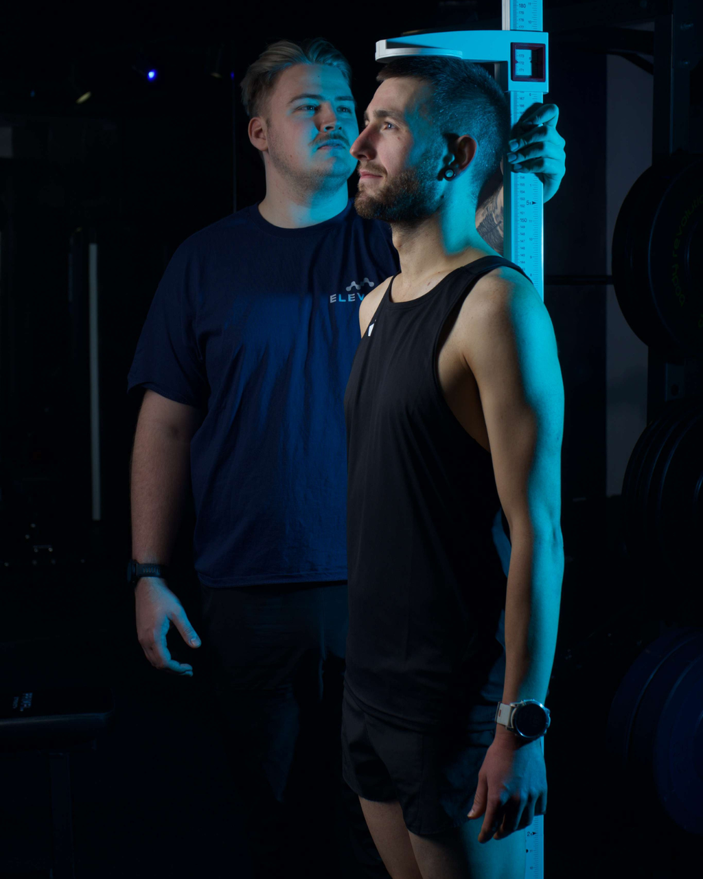 Man being measured